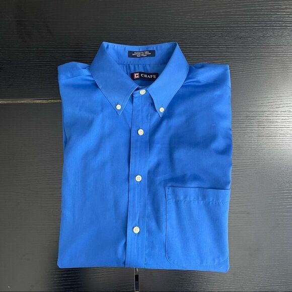 Chaps Men Classic Fit Twill Dress Shirt 15-15 1/2 - Picture 3 of 10